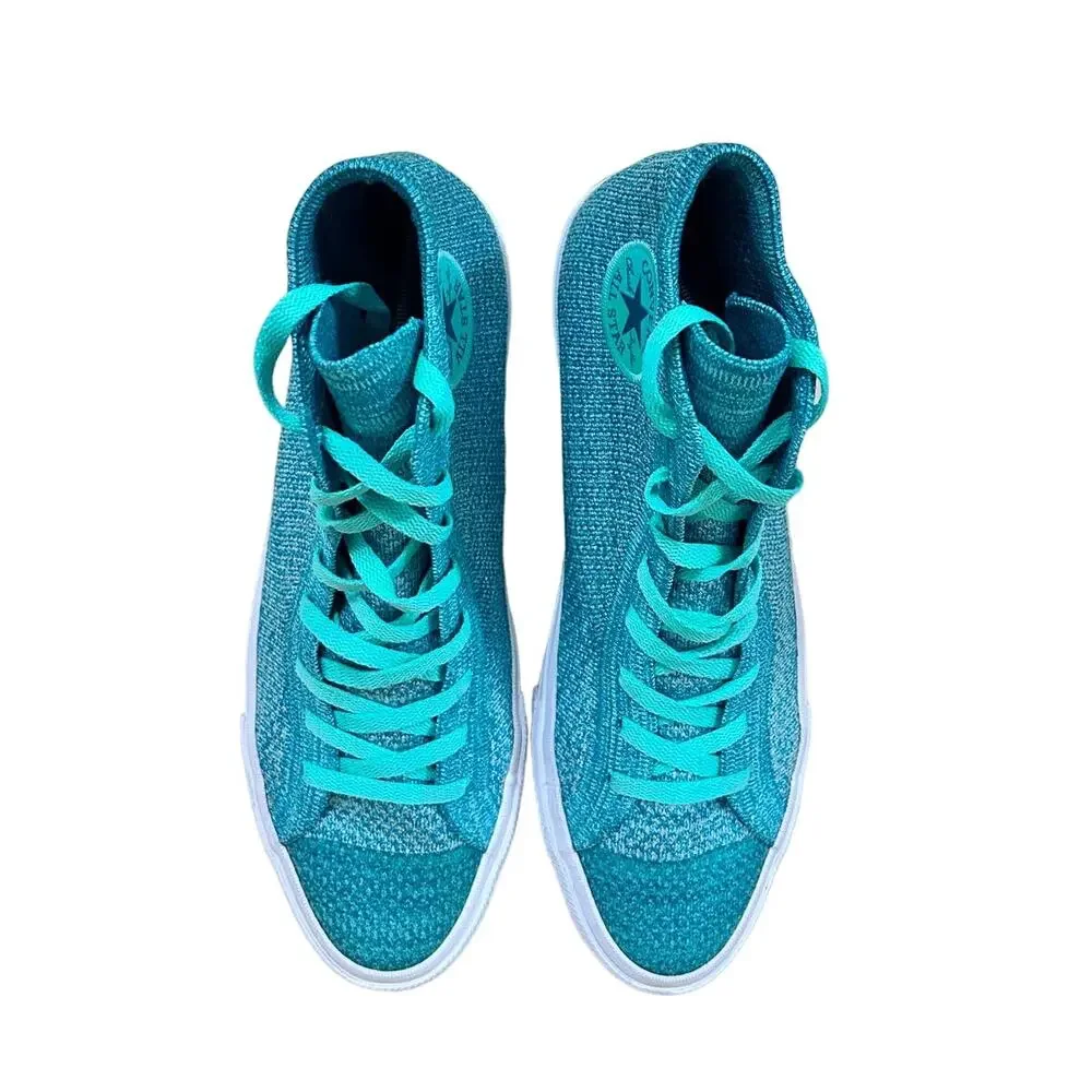 Converse All Star - CT Flyknit Hi Top - Sneakers - Green -Women's -12.5 -157632C